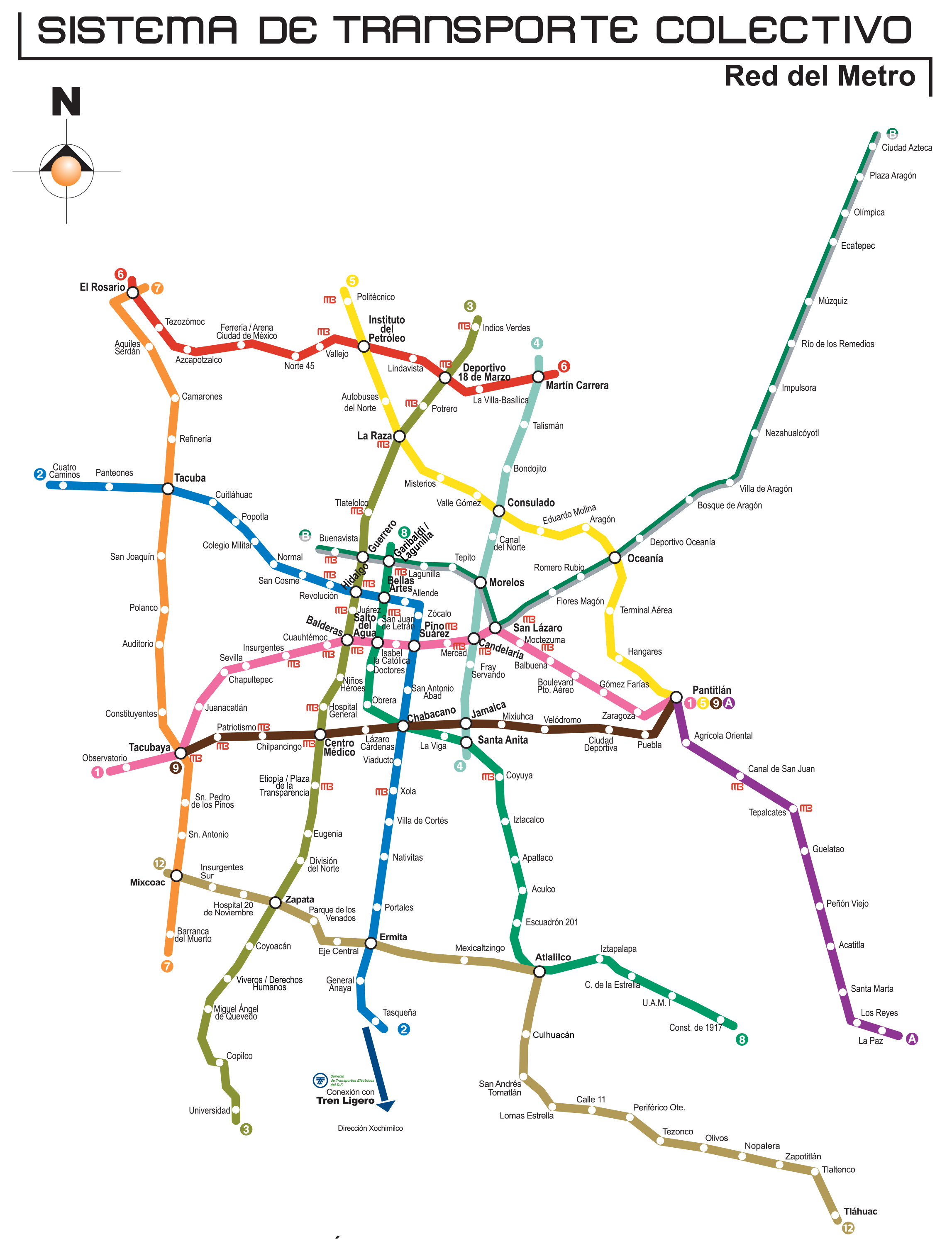 mapa del metro pdf Mapa y plano de metro de la Ciudad de México DF : estaciones y lineas