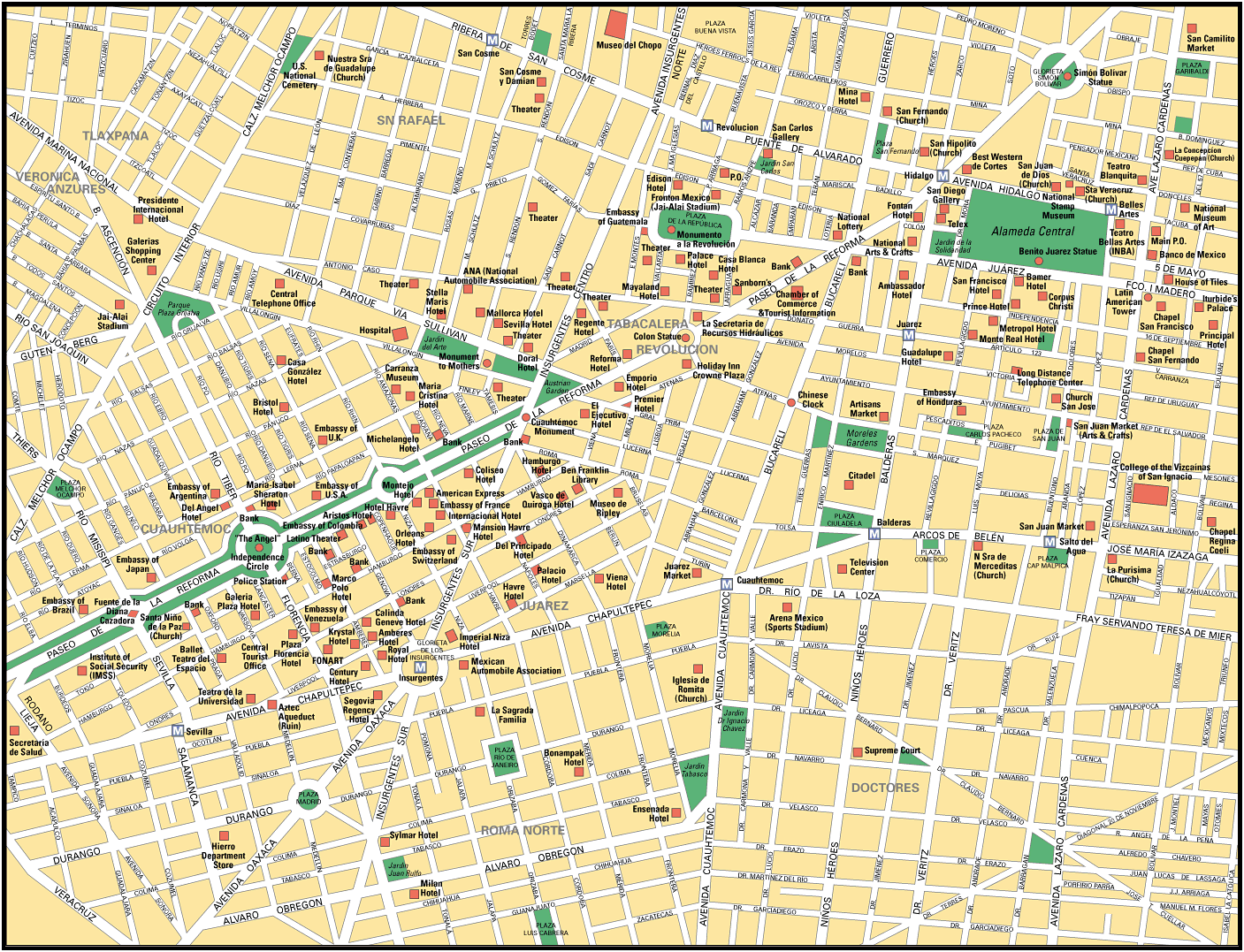 Mapa Turistico Ciudad De Mexico