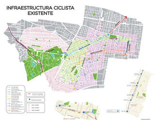 Plano de carriles bici de la Ciudad de México DF